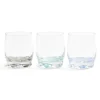 Lot de 3 verres 29cl en verre transparent fond coloré noir/bleu/vert < Gifi Sale