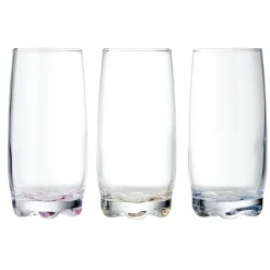 Lot de 3 verres haut fond coloré 39cl H14,5cm