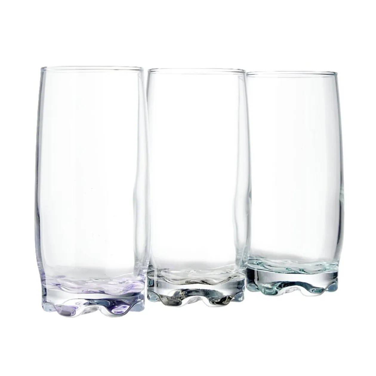 Lot de 3 verres haut fond coloré 39cl H14,5cm
