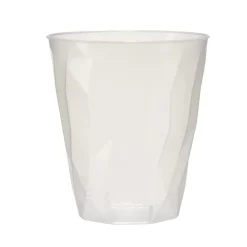 Lot de 12 verres 340ml plastique transparent martelé Ø8,4xH9,5cm