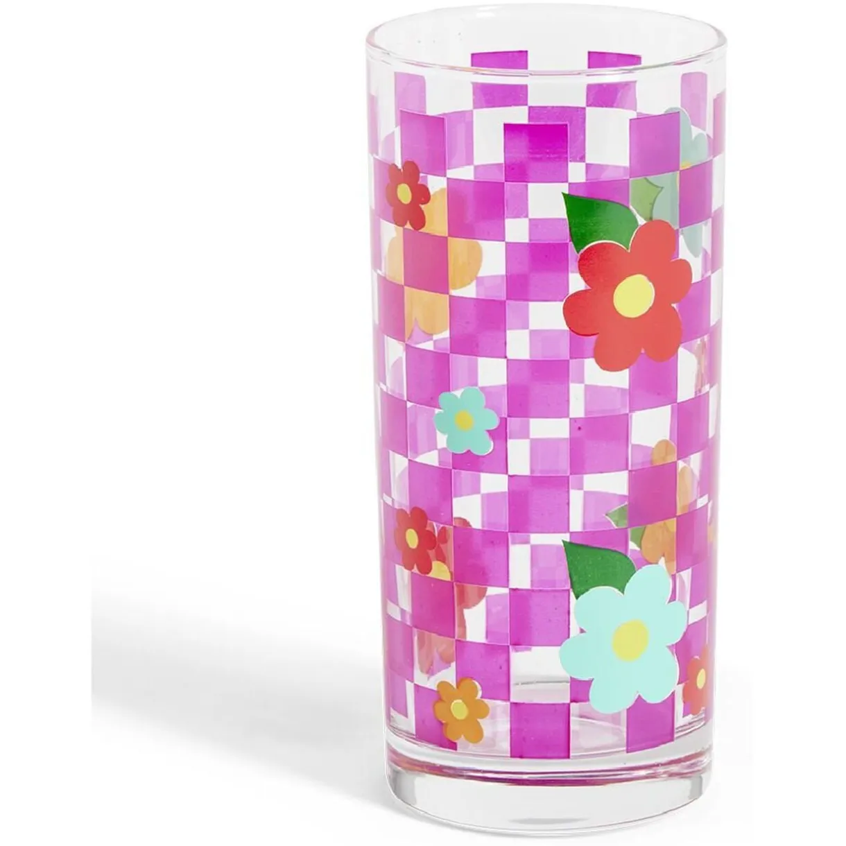 Lot de 3 verres motif fleurs et carreaux 290ml < Gifi Discount
