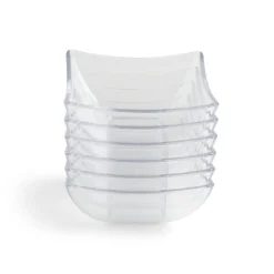 Lot de 6 verrines 95ml plastique transparent Ø7,9xH3,6cm
