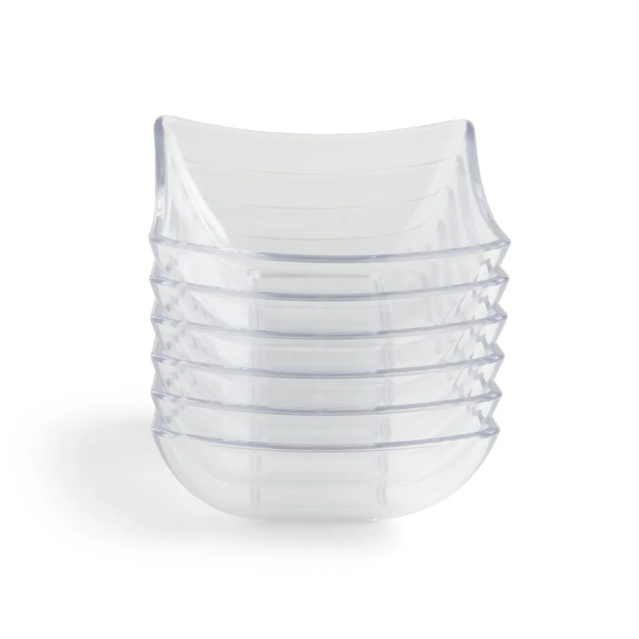 Lot de 6 verrines 95ml plastique transparent Ø7,9xH3,6cm