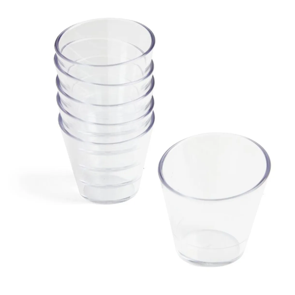 Lot de 6 verrines 100ml plastique transparent Ø6,9xH6,7cm < Gifi Clearance
