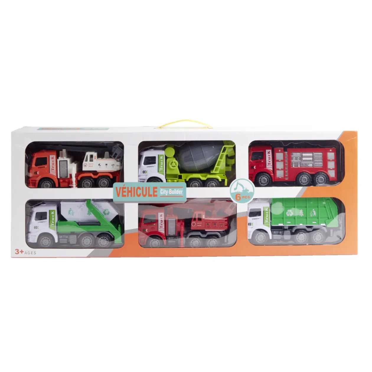 Lot de 6 véhicules de constructions - 3 modèles