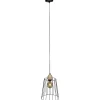 Luminaire à suspension filaire ajouré métal noir < Gifi Outlet