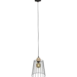 Luminaire à suspension filaire ajouré métal noir < Gifi Outlet