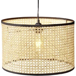 Luminaire à suspension filaire cannage en rotin < Gifi New