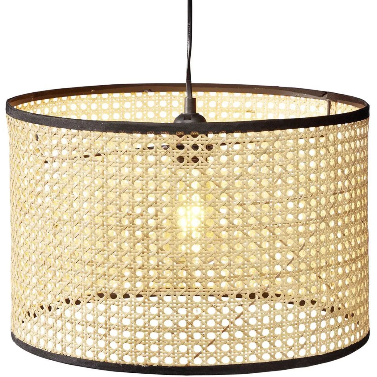 Luminaire à suspension filaire cannage en rotin < Gifi New