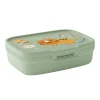 Lunchbox boîte à goûter 1,3L compartimentée motif chat plastique vert 21x15,5xH6cm < Gifi Hot