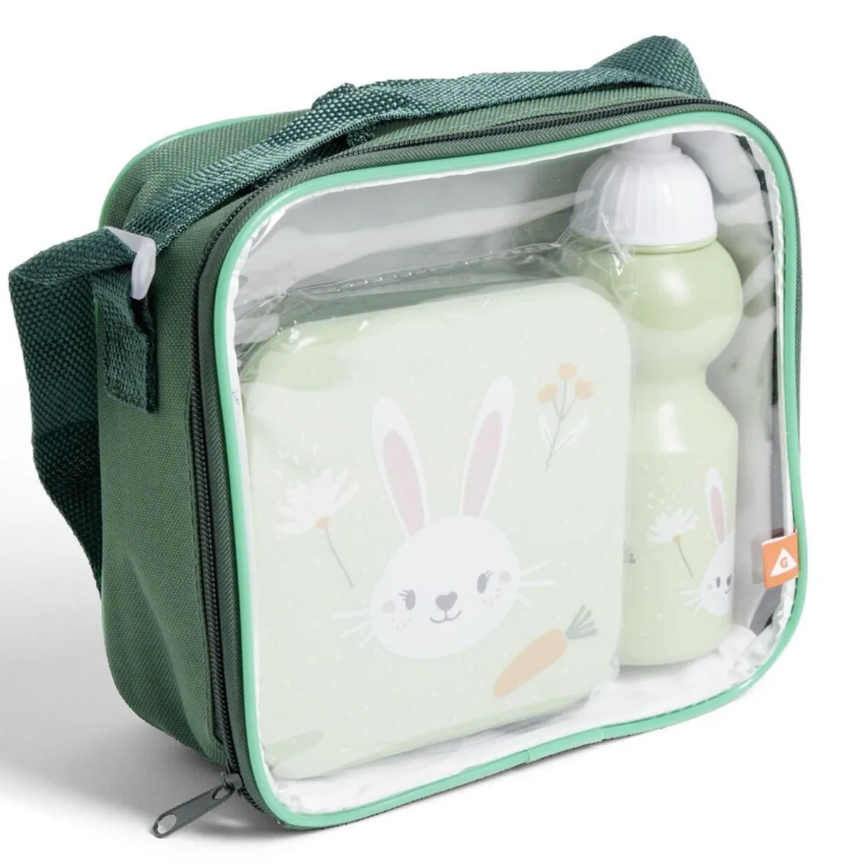 Lunchbox enfant 720ml avec gourde 350ml et sac de transport lapin vert < Gifi Discount