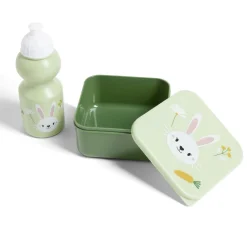 Lunchbox enfant 720ml avec gourde 350ml et sac de transport lapin vert < Gifi Discount