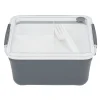 Lunch box 2 niveaux plastique gris 95cl < Gifi Clearance
