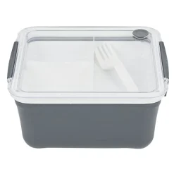 Lunch box 2 niveaux plastique gris 95cl < Gifi Clearance