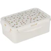 Lunch box plastique blanc motif floral 21x14xH7cm < Gifi