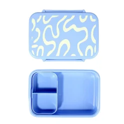 Lunch box plastique 800ml avec séparateur lignes ondulées 13x18xH6cm (2 modèles) < Gifi Sale