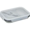 Lunchbox rétractable 2 compartiments avec couvercle 3 coloris