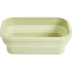 Lunch box rétractable 1L avec 2 couverts plastique et silicone vert