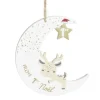 Lune à suspendre en bois "Mon 1er Noël" H10,5cm < Gifi Online