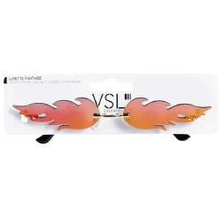 Lunettes fantaisies adulte flamme orange