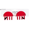 Lunettes fantaisies adulte rouge et pendants
