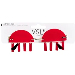 Lunettes fantaisies adulte rouge et pendants
