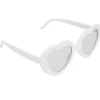 Lunettes soleil femme forme coeur blanc avec perles < Gifi New