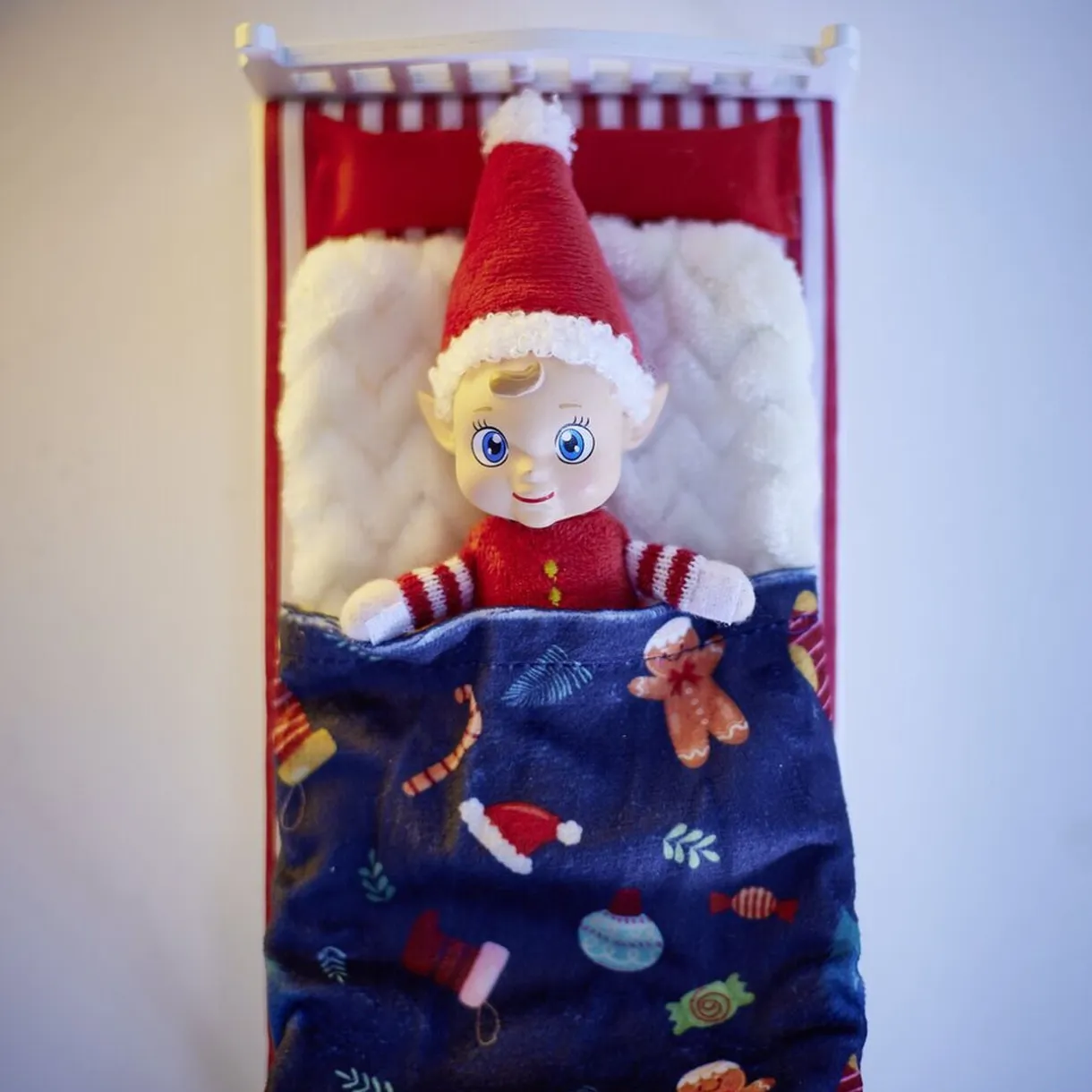 Lutin farceur bébé feutrine rouge et blanc H14,5cm < Gifi Best