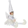 Lutin farceur fée blanche H38 cm