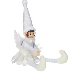 Lutin farceur fée blanche H38 cm