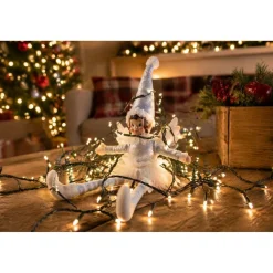 Lutin farceur fée blanche H38 cm