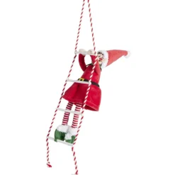 Lutin farceur fille grimpeur échelle H40cm