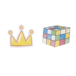 Magnet à construire 2 pièces cube et couronne pour enfant < Gifi Hot