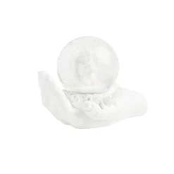 Main polyrésine blanche avec boule de neige ange à poser Ø6,5cm < Gifi Best