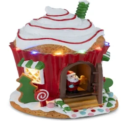 Maison cupcake lumineuse, animée et musicale