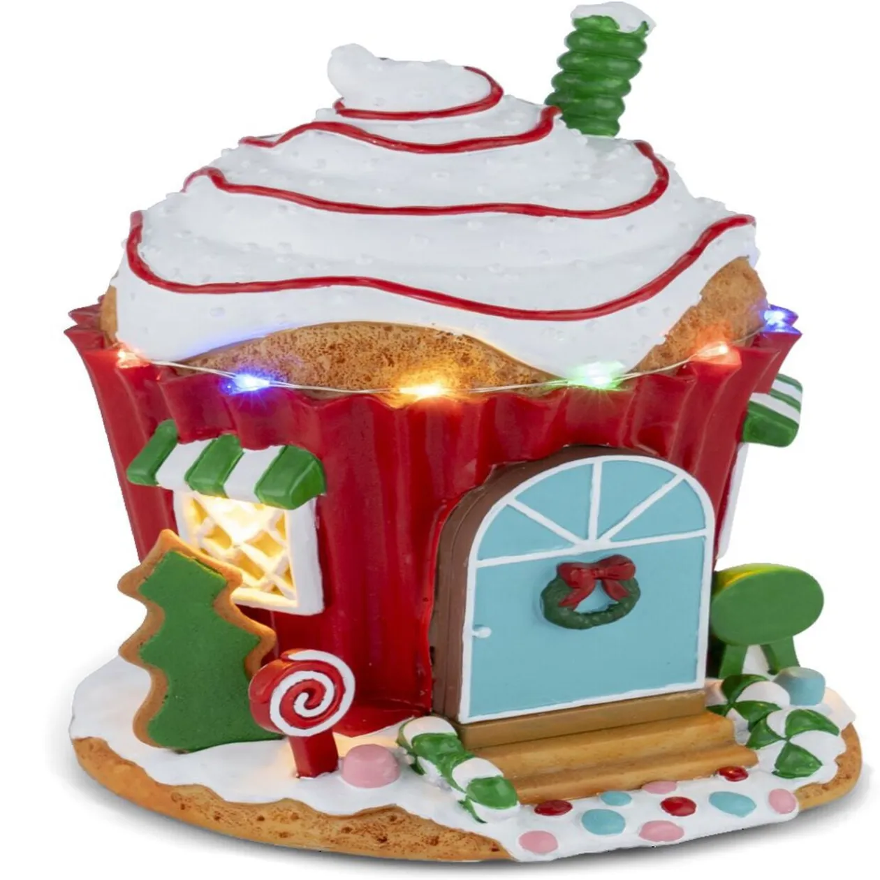 Maison cupcake lumineuse, animée et musicale