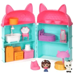 Maison de poupée avec 2 personnages Gabby et la Maison Magique bleue et rose < Gifi Sale