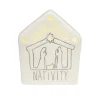 Maison nativité lumineuse en céramique H17cm