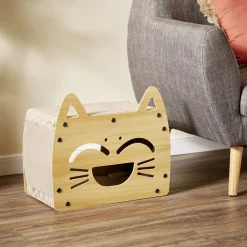 Maisonnette avec grattoir et couchage pour chat - 44x25xH38cm < Gifi Discount