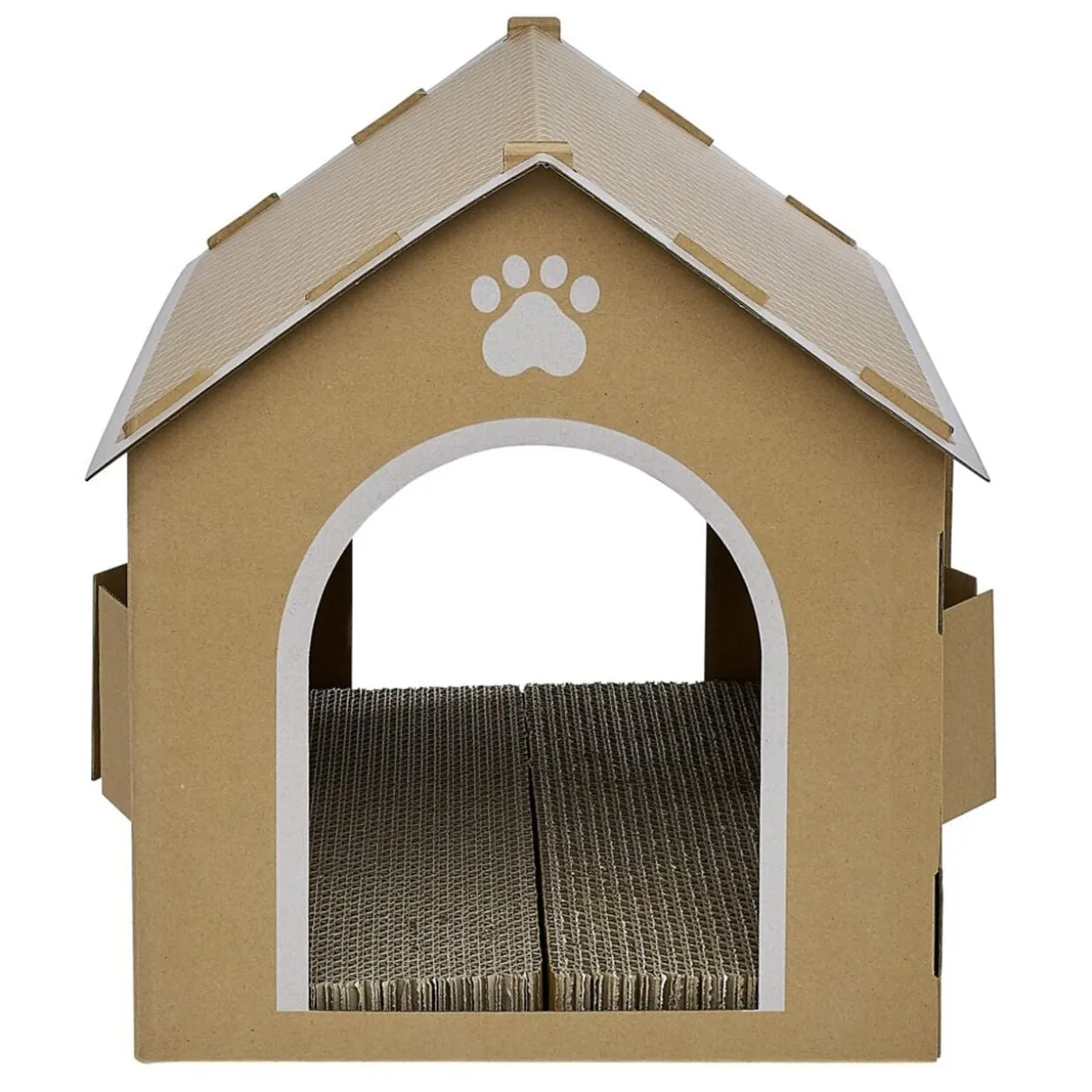 Maison pour chat à décorer avec grattoir intégré