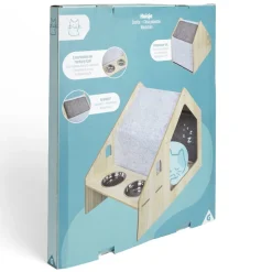 Maison pour chat niche 2 gamelles et 1 griffoir < Gifi Outlet