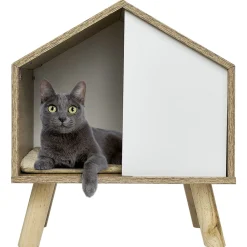 Maison pour chat niche sur pieds en pin H53,5 cm