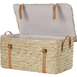 Malle en jonc 52 x 31 x H.25 cm