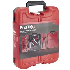 Mallette à outils 57 pièces Profilex rouge et noire < Gifi New