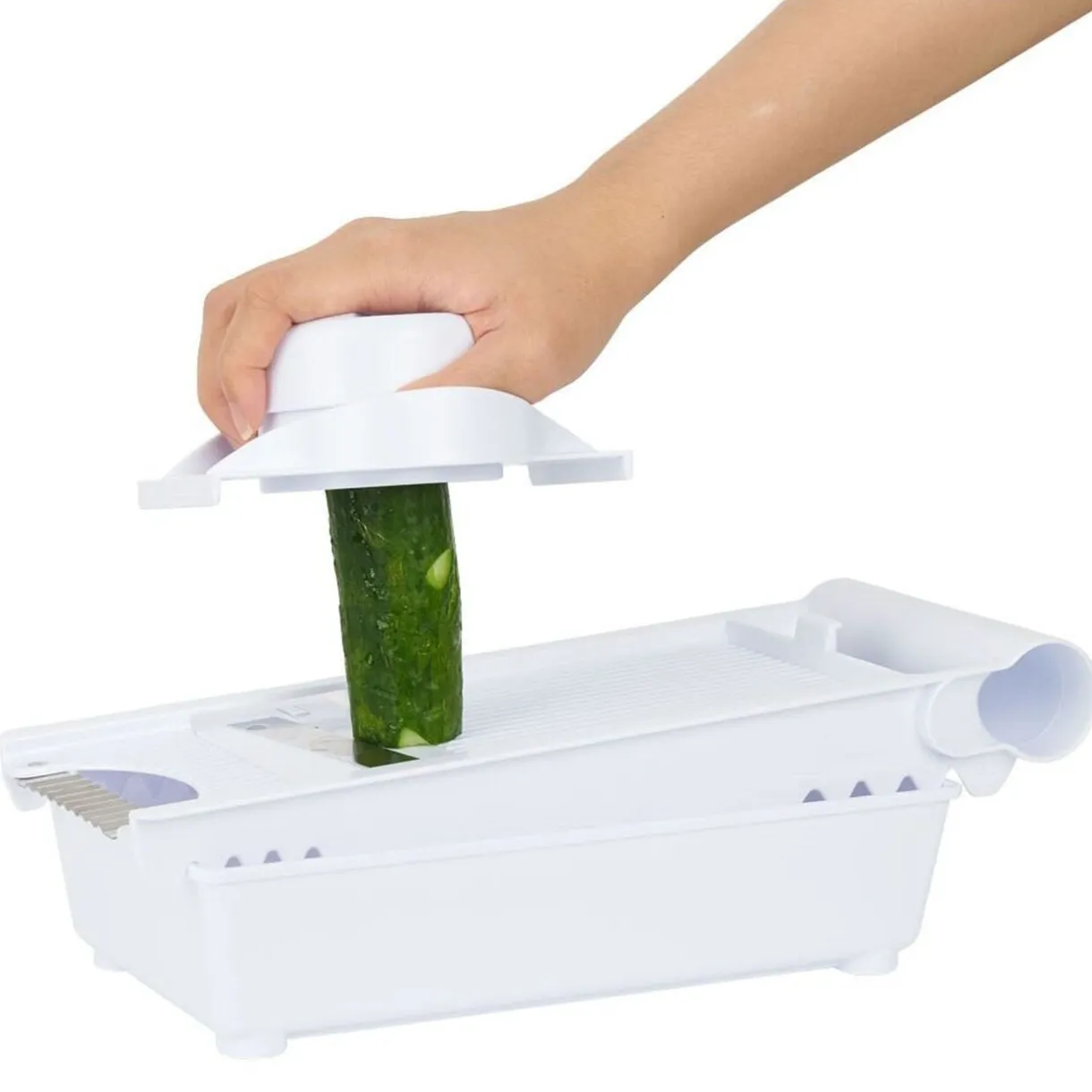 Mandoline multifonctions 5 en 1 en plastique et inox < Gifi Best