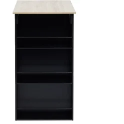 Mange debout bois et métal noir 60x100xH105cm < Gifi
