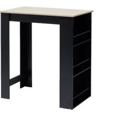 Mange debout bois et métal noir 60x100xH105cm < Gifi