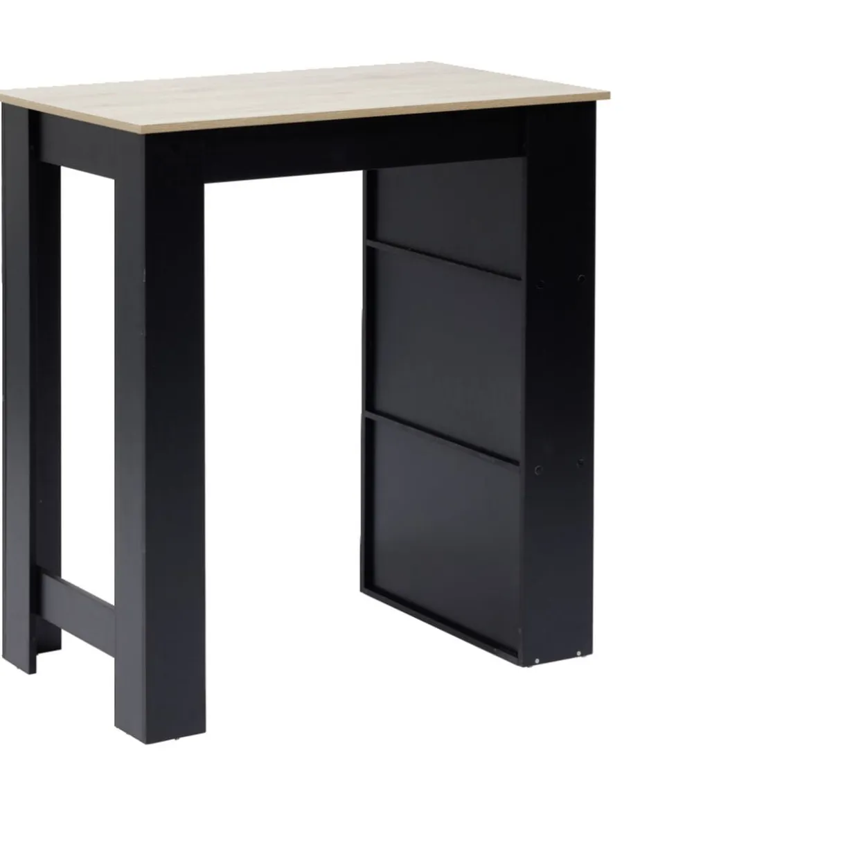 Mange debout bois et métal noir 60x100xH105cm < Gifi