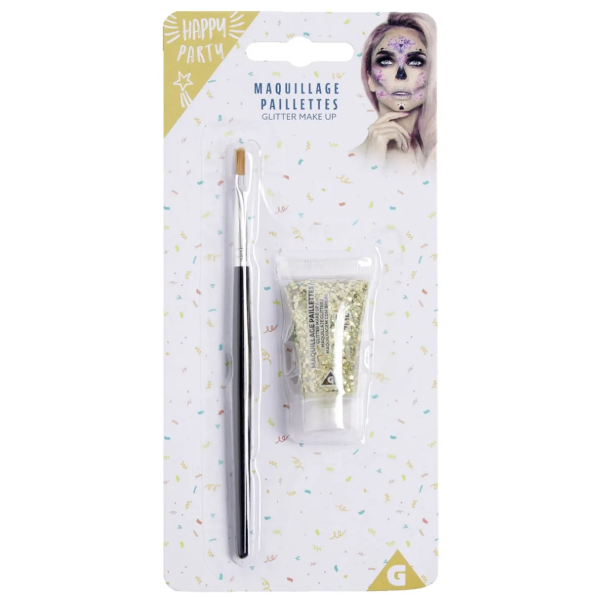 Maquillage paillettes avec pinceau - 4 coloris < Gifi Online
