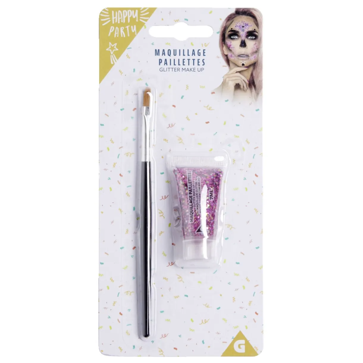 Maquillage paillettes avec pinceau - 4 coloris < Gifi Online